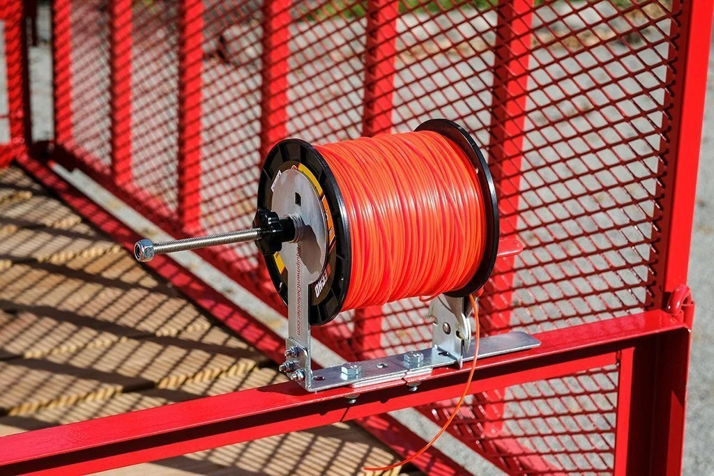 Equipment Defender Adjustable Line Spool Rack with Cutter - Image 4