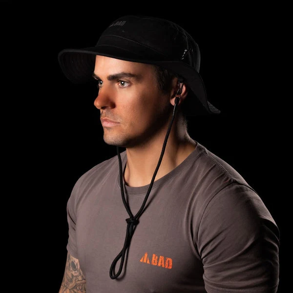 BAD SUN PROTECTION WIDE BRIM BLACK HAT - Image 4